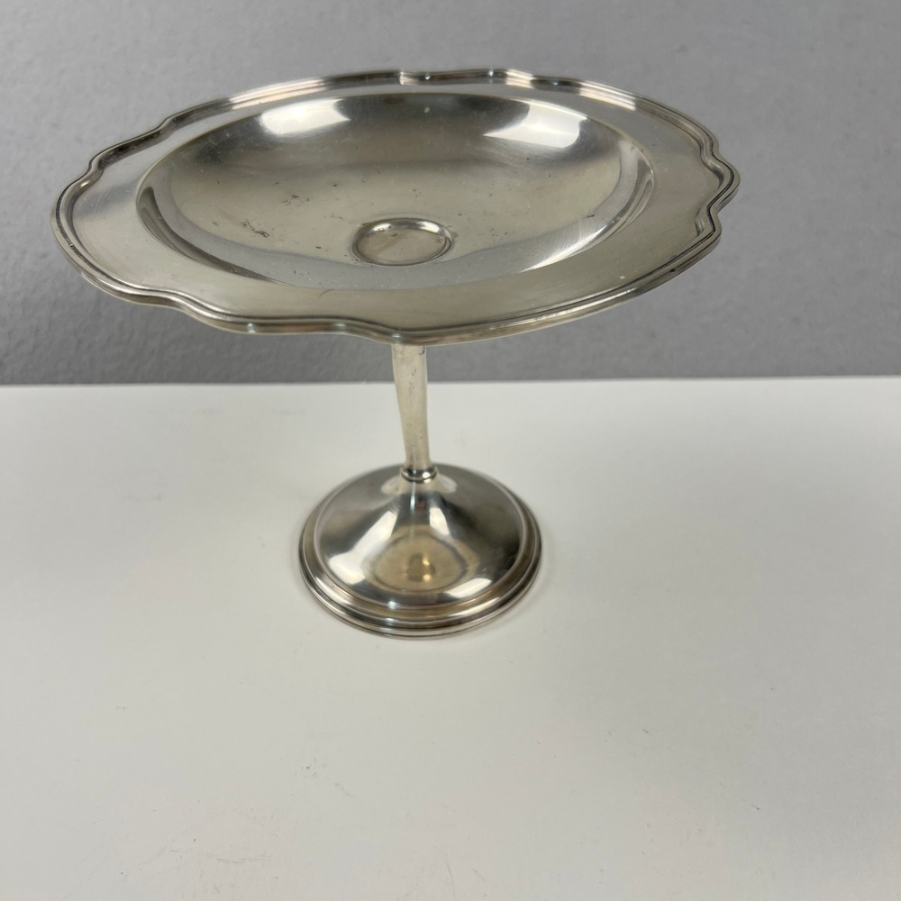 Wallace Compote Dish Nancy Deane Silver Plated 7in Silver Pedestal Bowl Vintage
